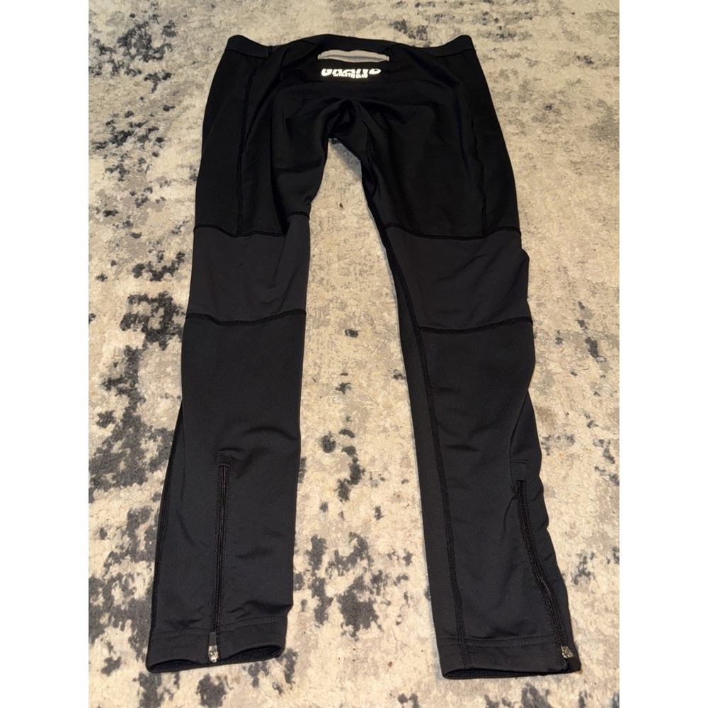 Grand Running Club Black Fitted Pants  Mens Sz Large Performance Stretch Zipper